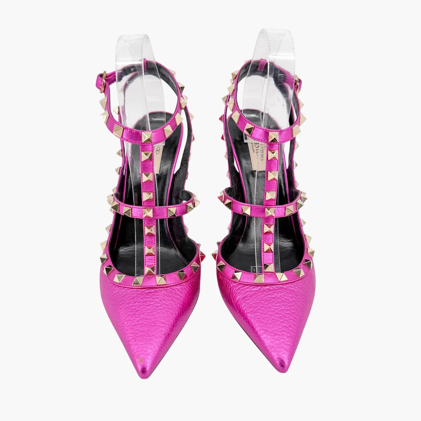 Valentino Rockstud Caged Pumps Fuchsia Pink Size 41