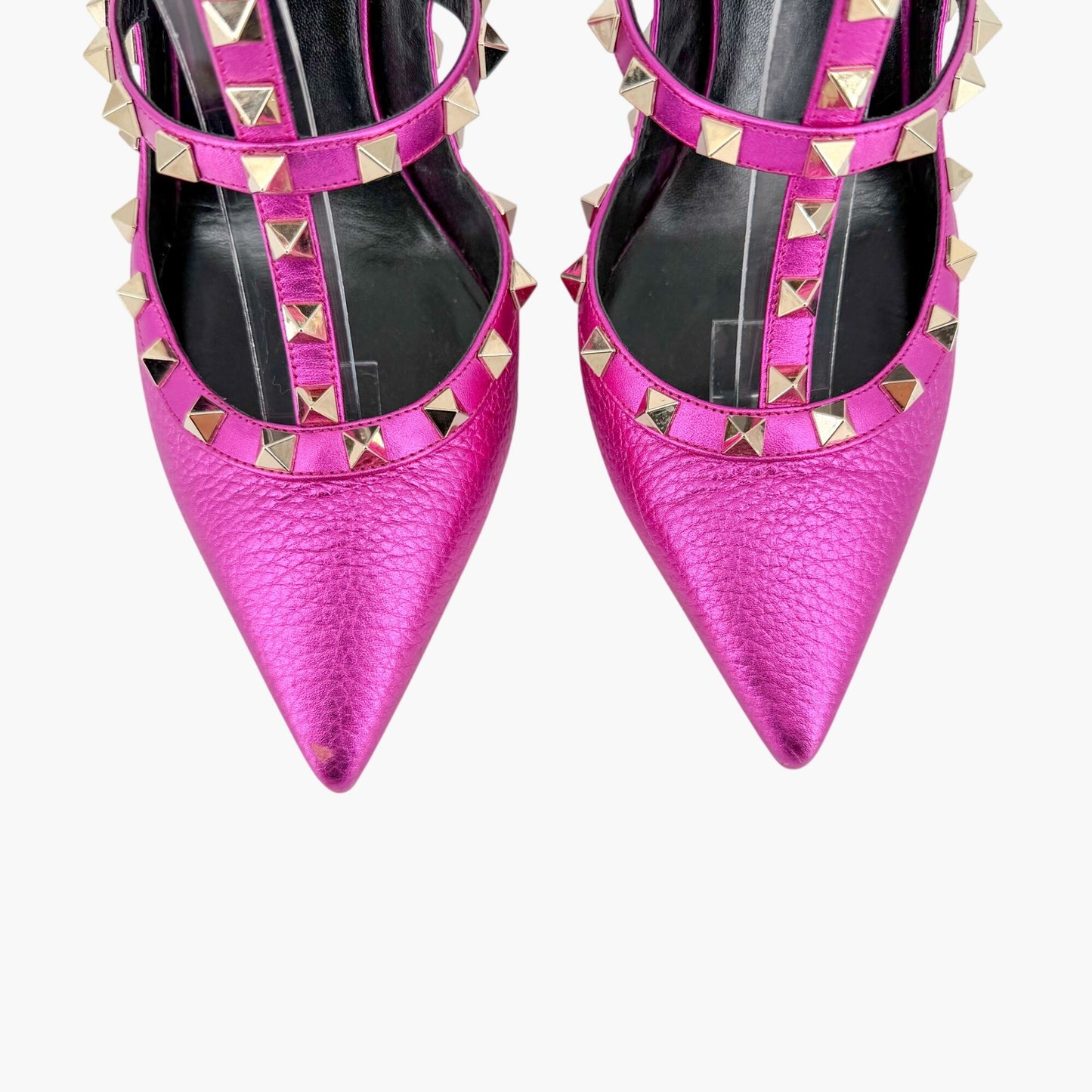 Valentino Rockstud Caged Pumps Fuchsia Pink Size 41