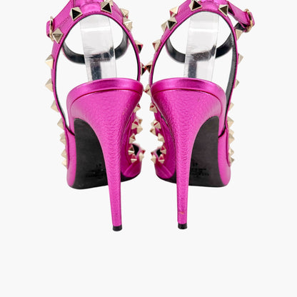 Valentino Rockstud Caged Pumps Fuchsia Pink Size 41