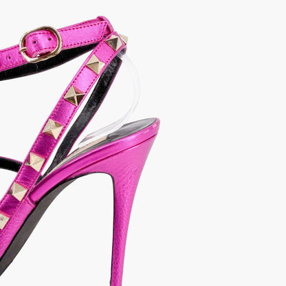 Valentino Rockstud Caged Pumps Fuchsia Pink Size 41