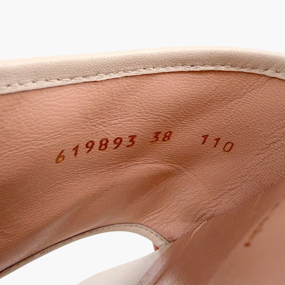 Gucci Marmont GG Jolie Slide Sandals Beige White Size 38