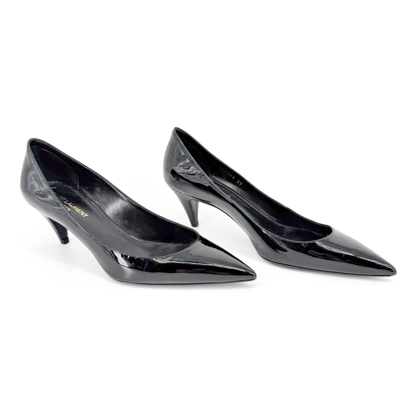 Saint Laurent Charlotte Pointed Pumps Black Size 39