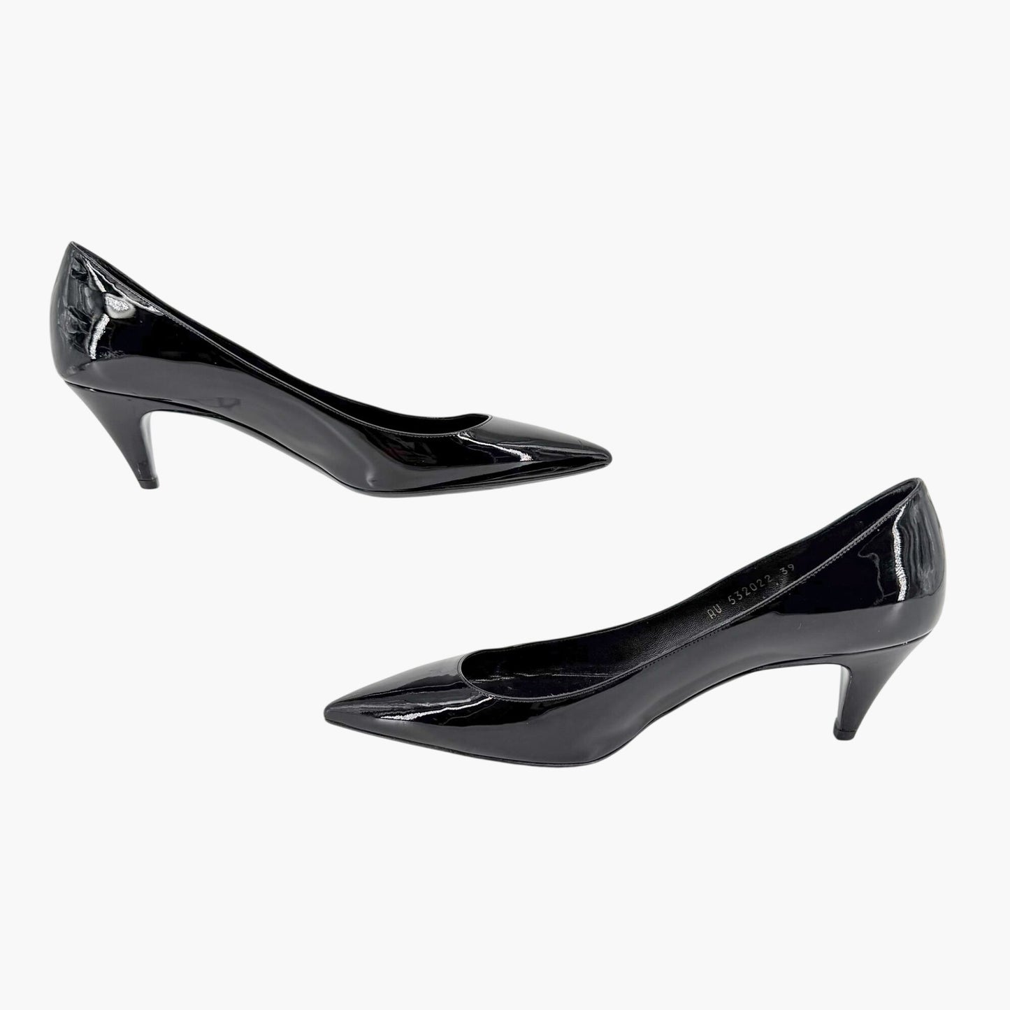 Saint Laurent Charlotte Pointed Pumps Black Size 39