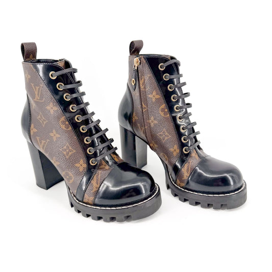 Louis Vuitton Star Trail Combat Boots Brown Size 38.5