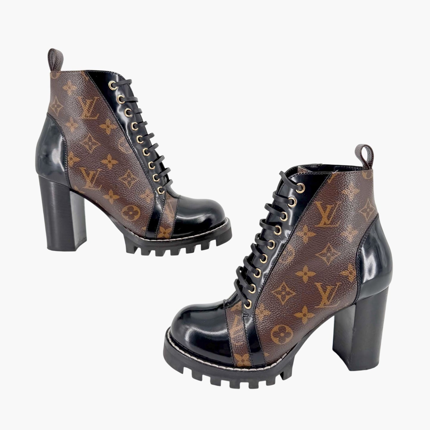 Louis Vuitton Star Trail Combat Boots Brown Size 38.5