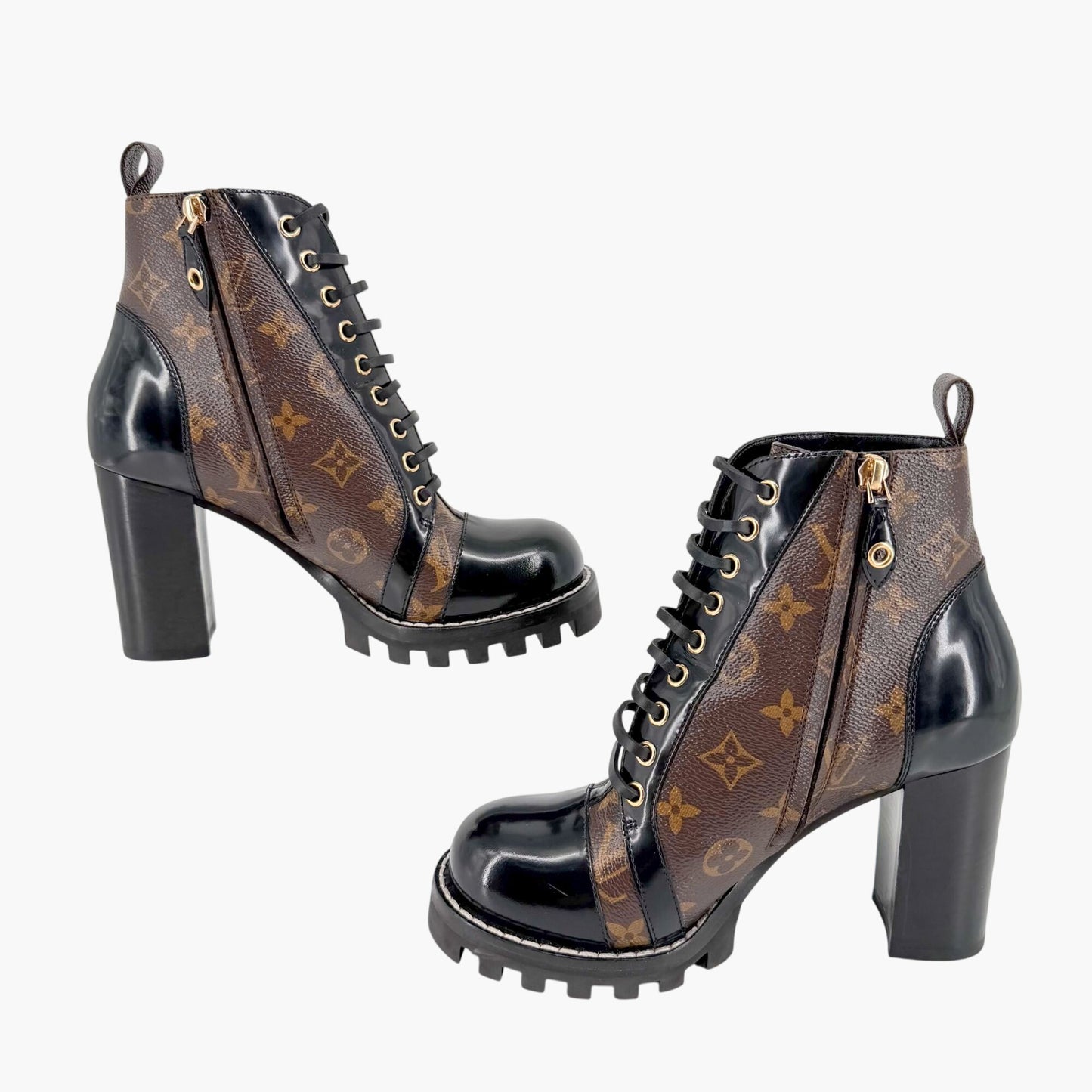 Louis Vuitton Star Trail Combat Boots Brown Size 38.5