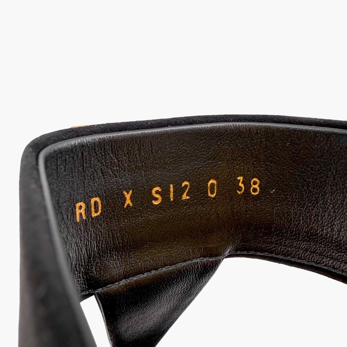 Valentino Garavani One Stud Thong Sandals in Black Suede Size 38