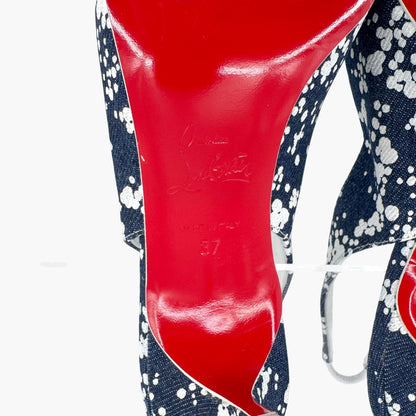 Christian Louboutin Kate Sling 55 Denim Slingback Pumps in Blue – Size 37