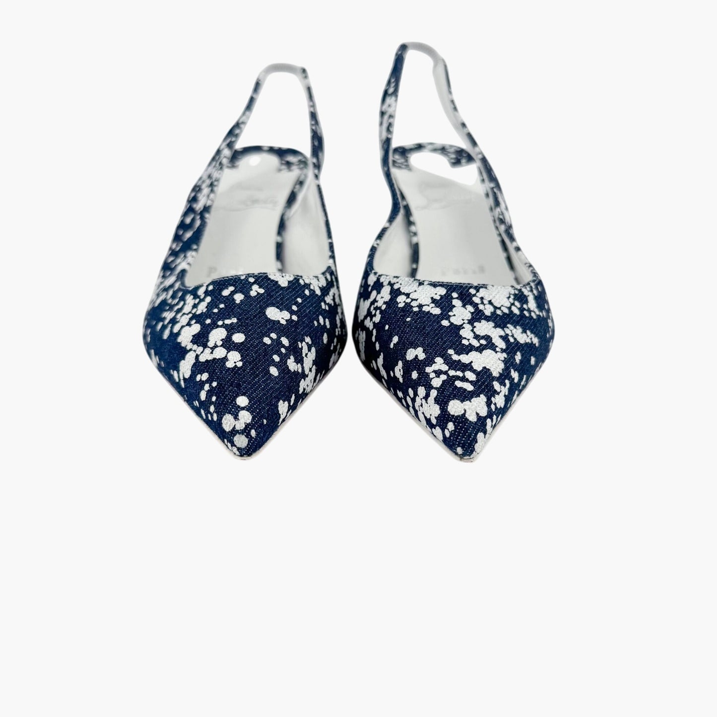 Christian Louboutin Kate Sling 55 Denim Slingback Pumps in Blue – Size 37