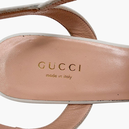 Gucci Aitana GG White Espadrille Platform Wedge Sandals 37