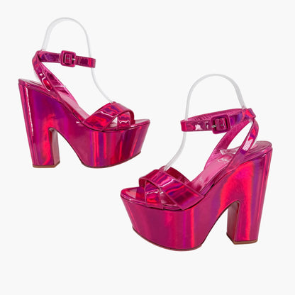 Christian Louboutin Pink Superyaz 160 Platform Sandals Size 39