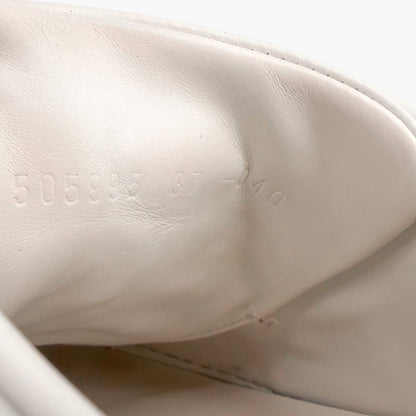 Gucci Ace Crystal Platform Sneakers in White Leather Size 37