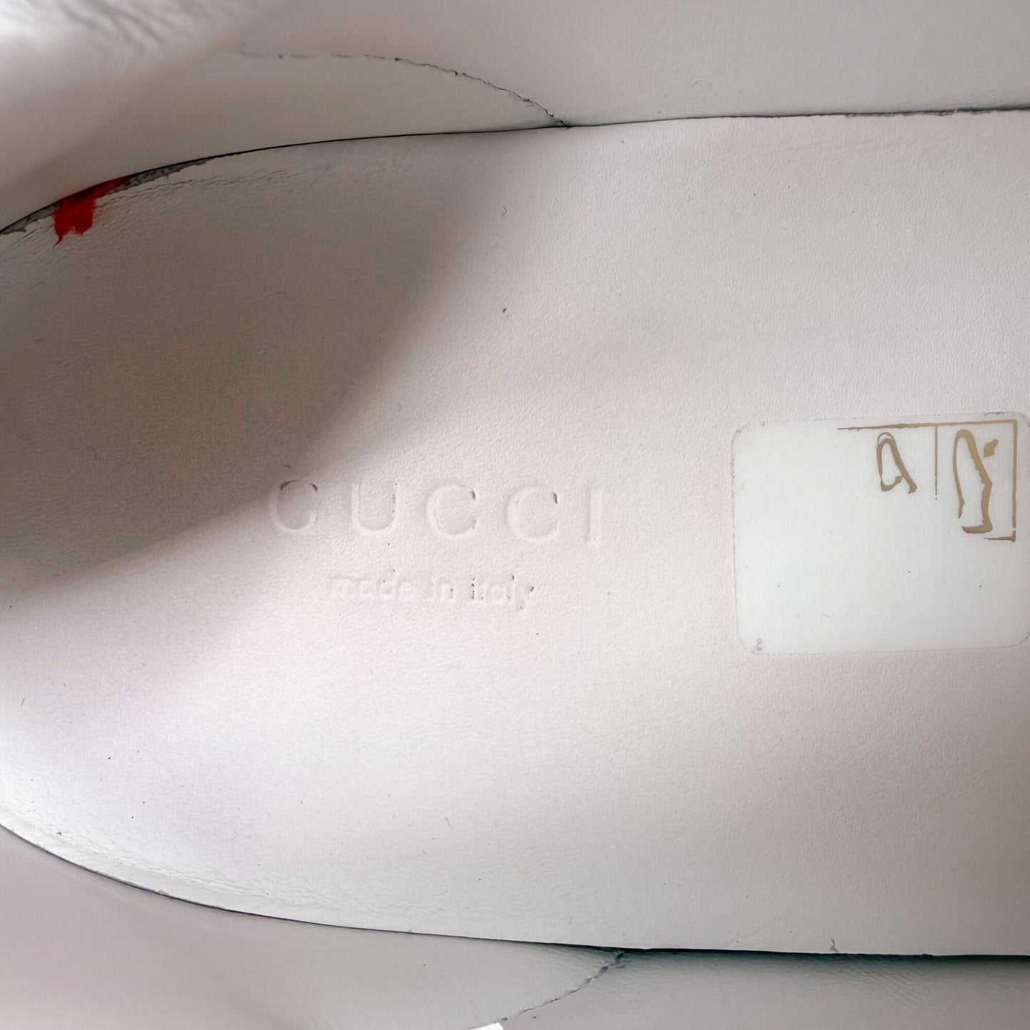 Gucci Ace Crystal Platform Sneakers in White Leather Size 37