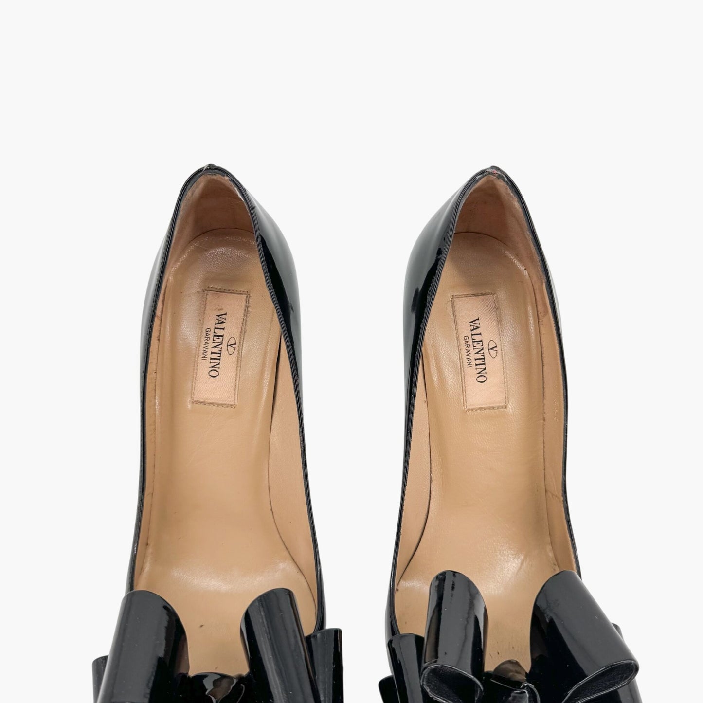 Valentino Garavani Triple Bow Patent Leather Pumps in Black – Size 38.5