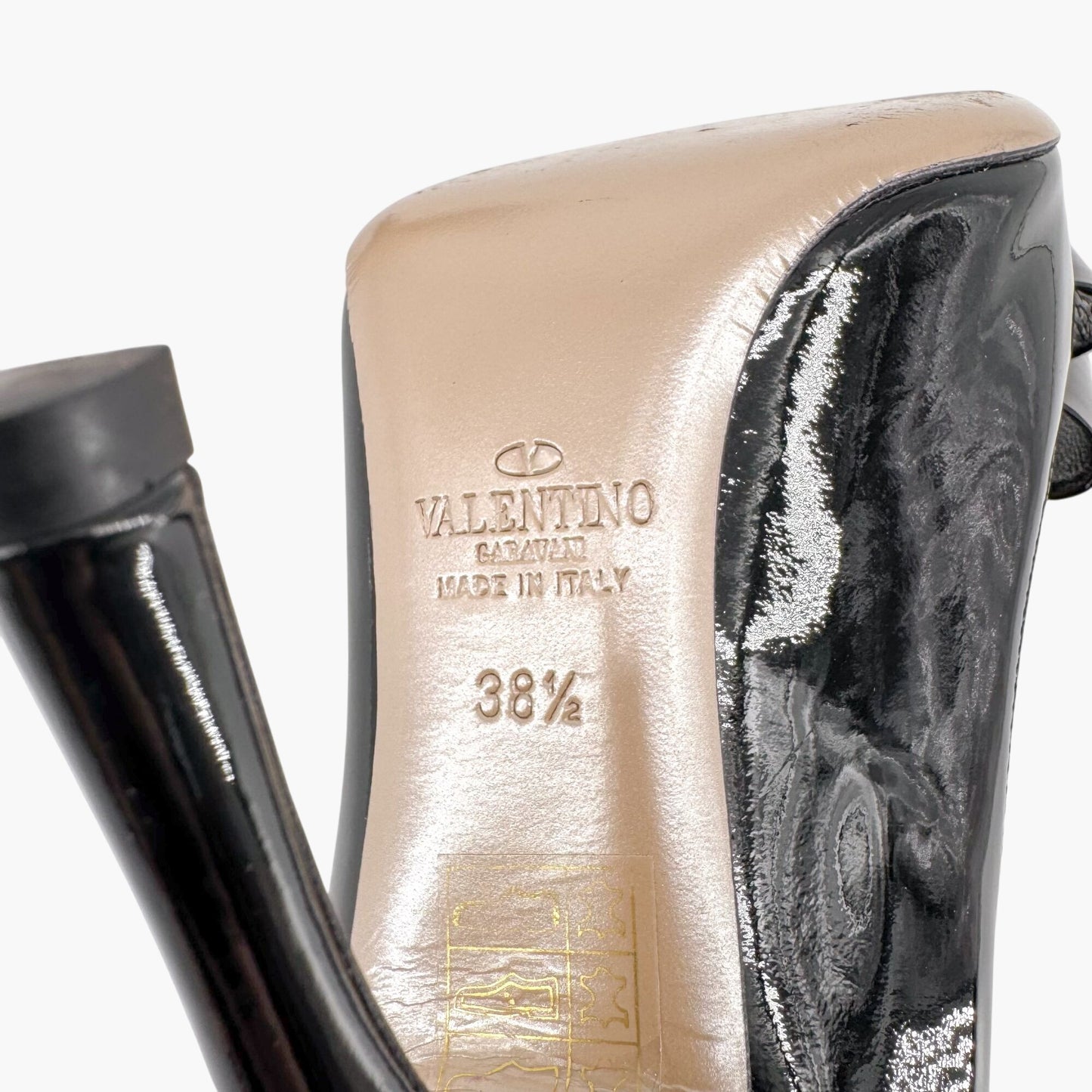 Valentino Garavani Triple Bow Patent Leather Pumps in Black – Size 38.5