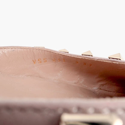 Valentino Rockstud Slingback Pumps in Poudre Beige Leather Size 37