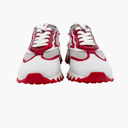Christian Louboutin White & Red Sharkina Sneakers – Size 41