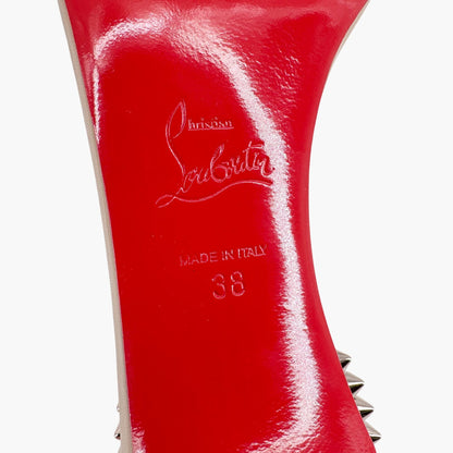 Christian Louboutin So Me Spike Heel Sandals Beige Leather – Size 38