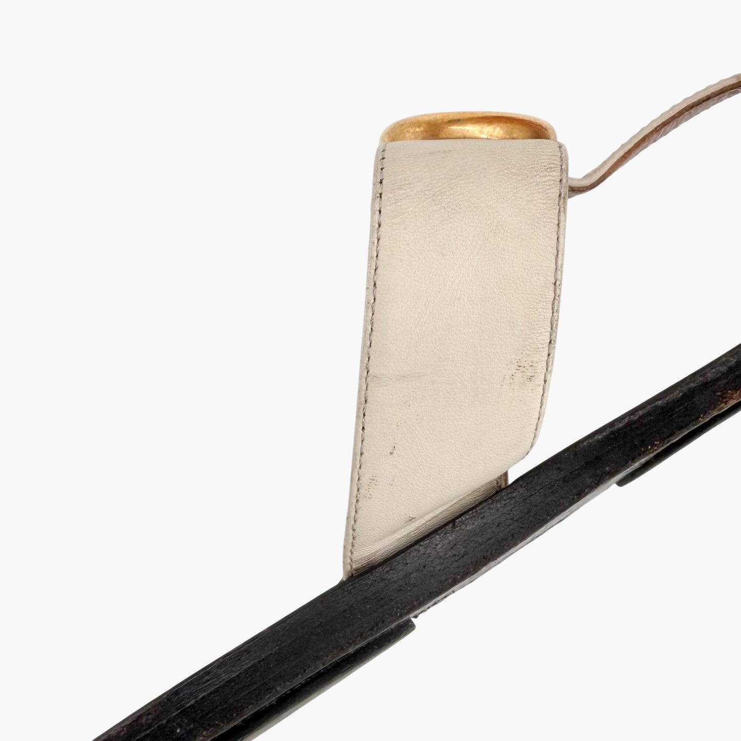 Gucci Marmont GG White Leather Thong Sandals Size 37