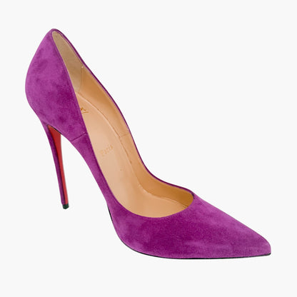 Christian Louboutin Pigalle Follies Pumps in Purple Suede Size 39.5