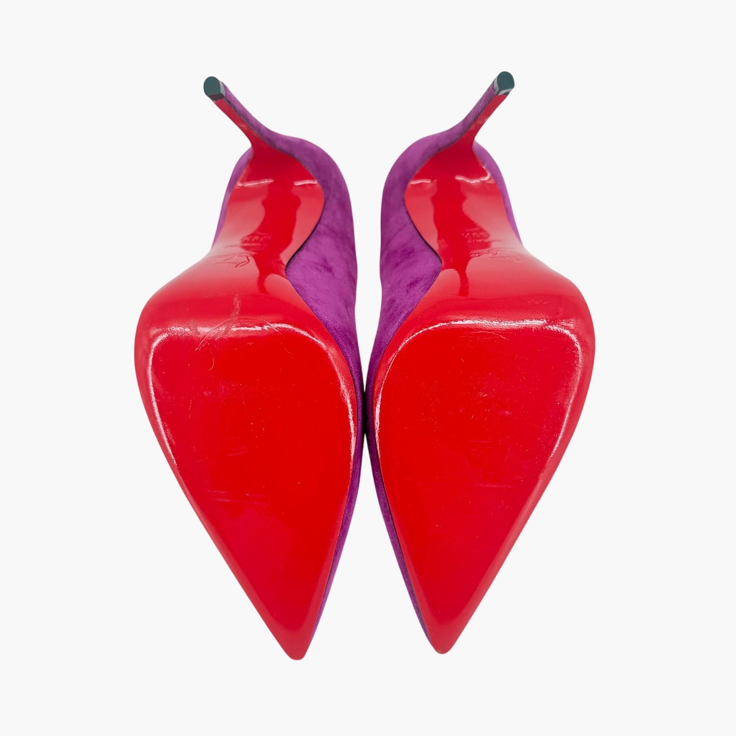 Christian Louboutin Pigalle Follies Pumps in Purple Suede Size 39.5