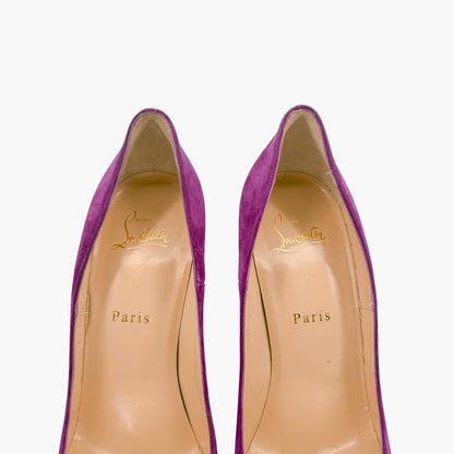 Christian Louboutin Pigalle Follies Pumps in Purple Suede Size 39.5