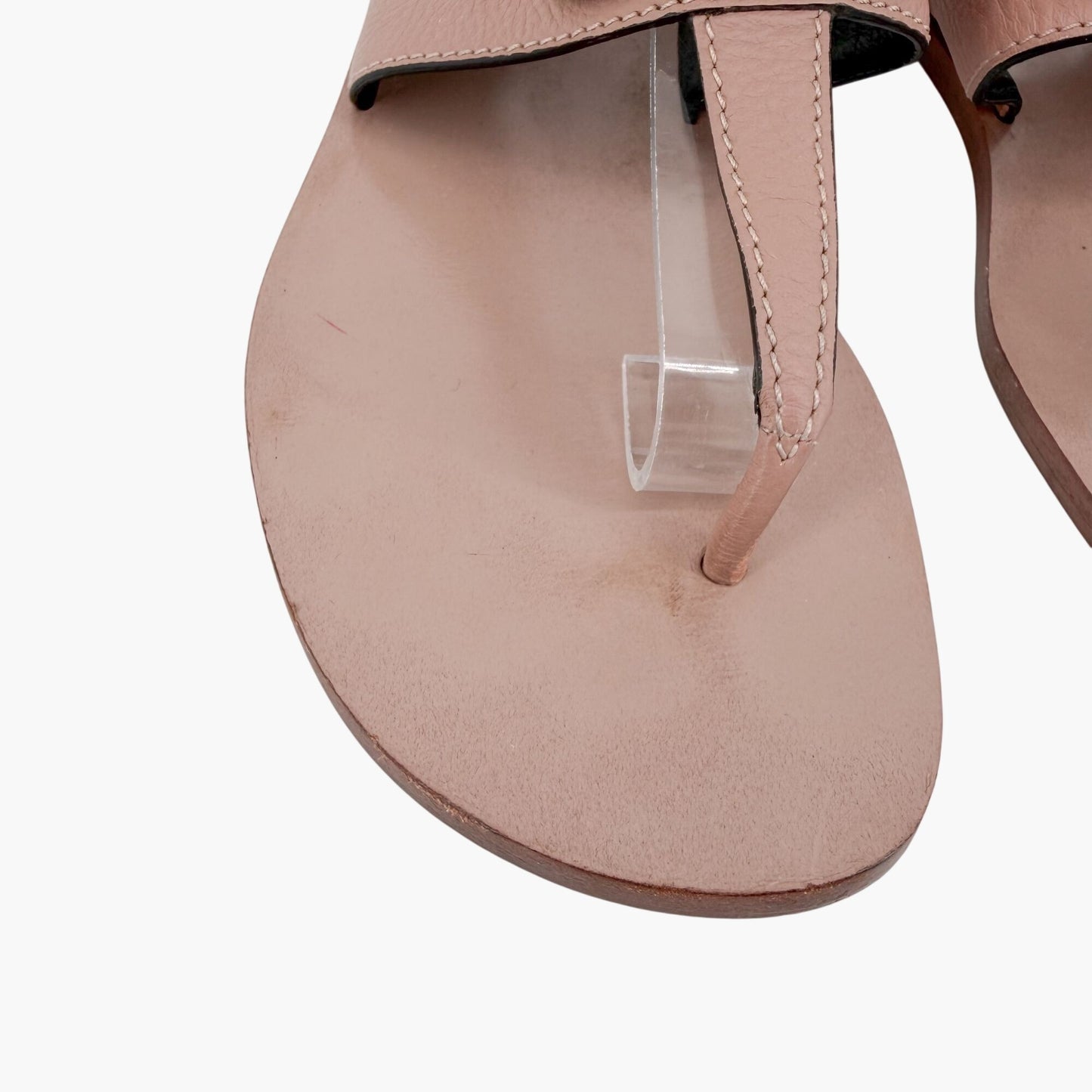 Valentino Garavani Vlogo Flat Sandals Beige Size 38