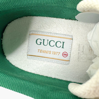 Gucci Tennis 1977 Low Top Sneakers in Beige GG Supreme Water Flora Canvas Size 38.5