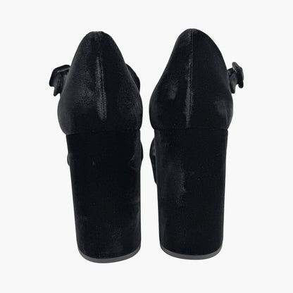 Prada Triangle Logo Platform Sandals Black Size 41