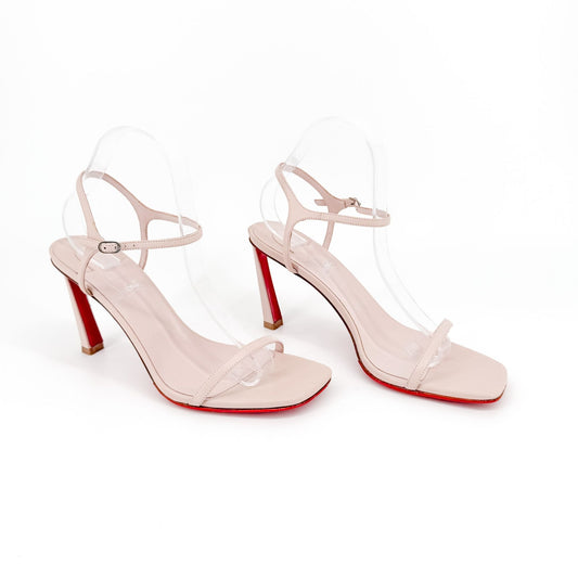 Christian Louboutin Condora Sandals in Leche Pink Leather Size 41
