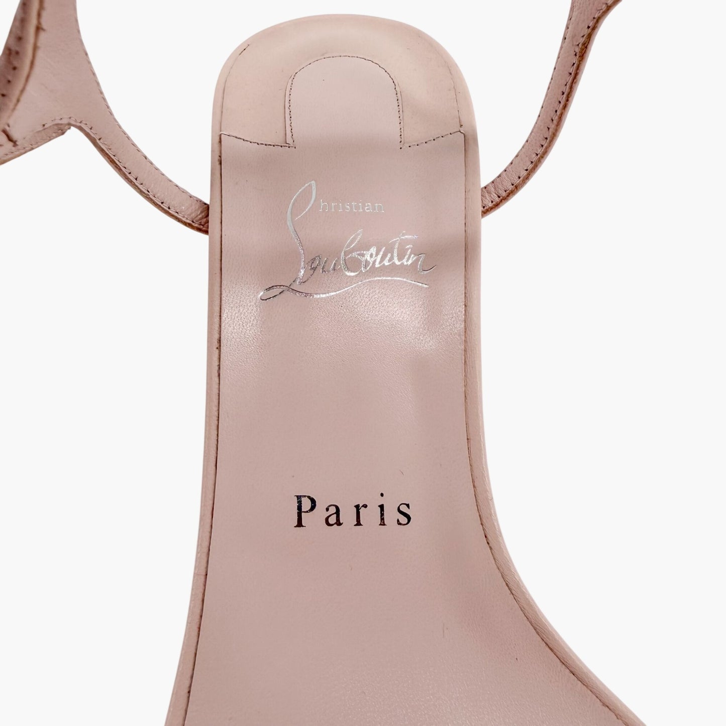Christian Louboutin Condora Sandals in Leche Pink Leather Size 41