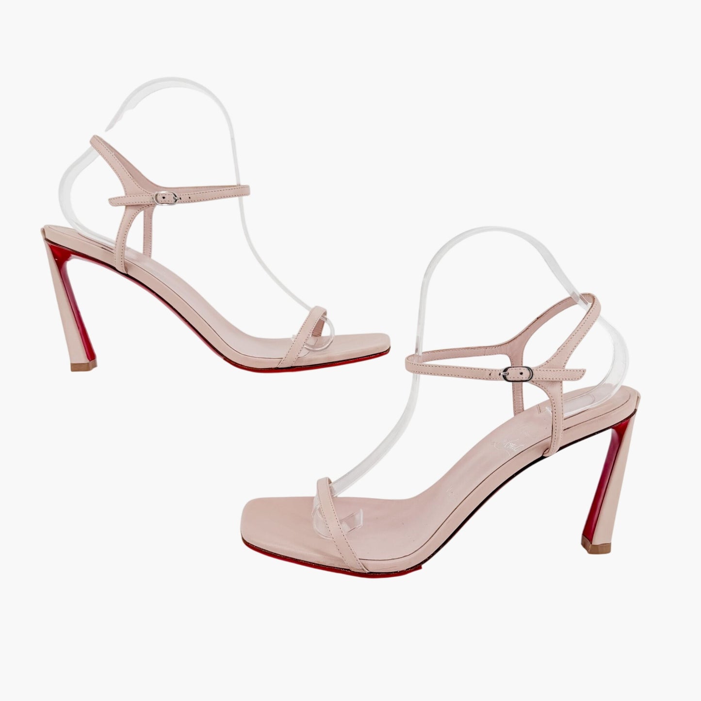Christian Louboutin Condora Sandals in Leche Pink Leather Size 41