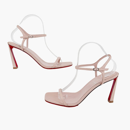 Christian Louboutin Condora Sandals in Leche Pink Leather Size 41