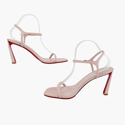 Christian Louboutin Condora Sandals in Leche Pink Leather Size 41
