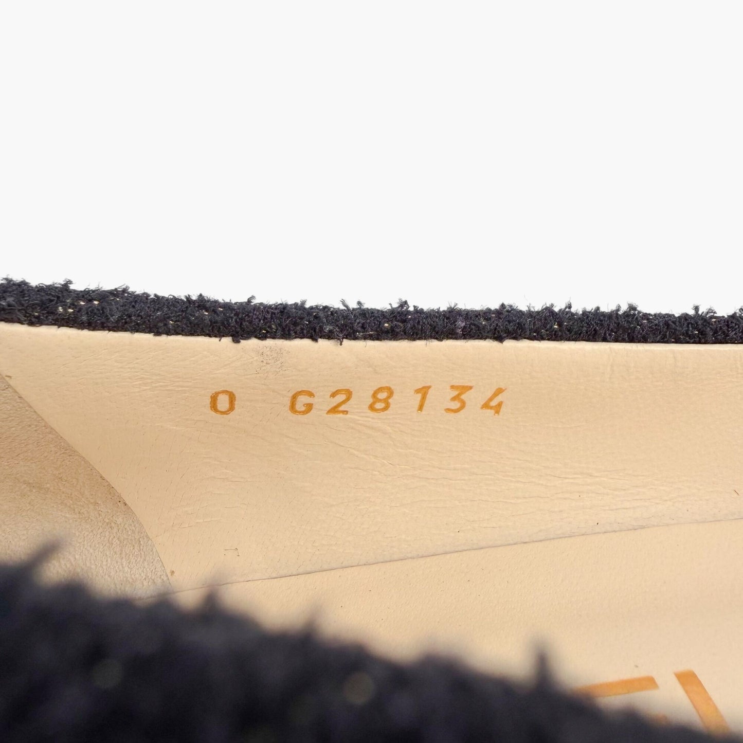 Chanel Crystal CC Ballet Flats Black Boucle Size 38