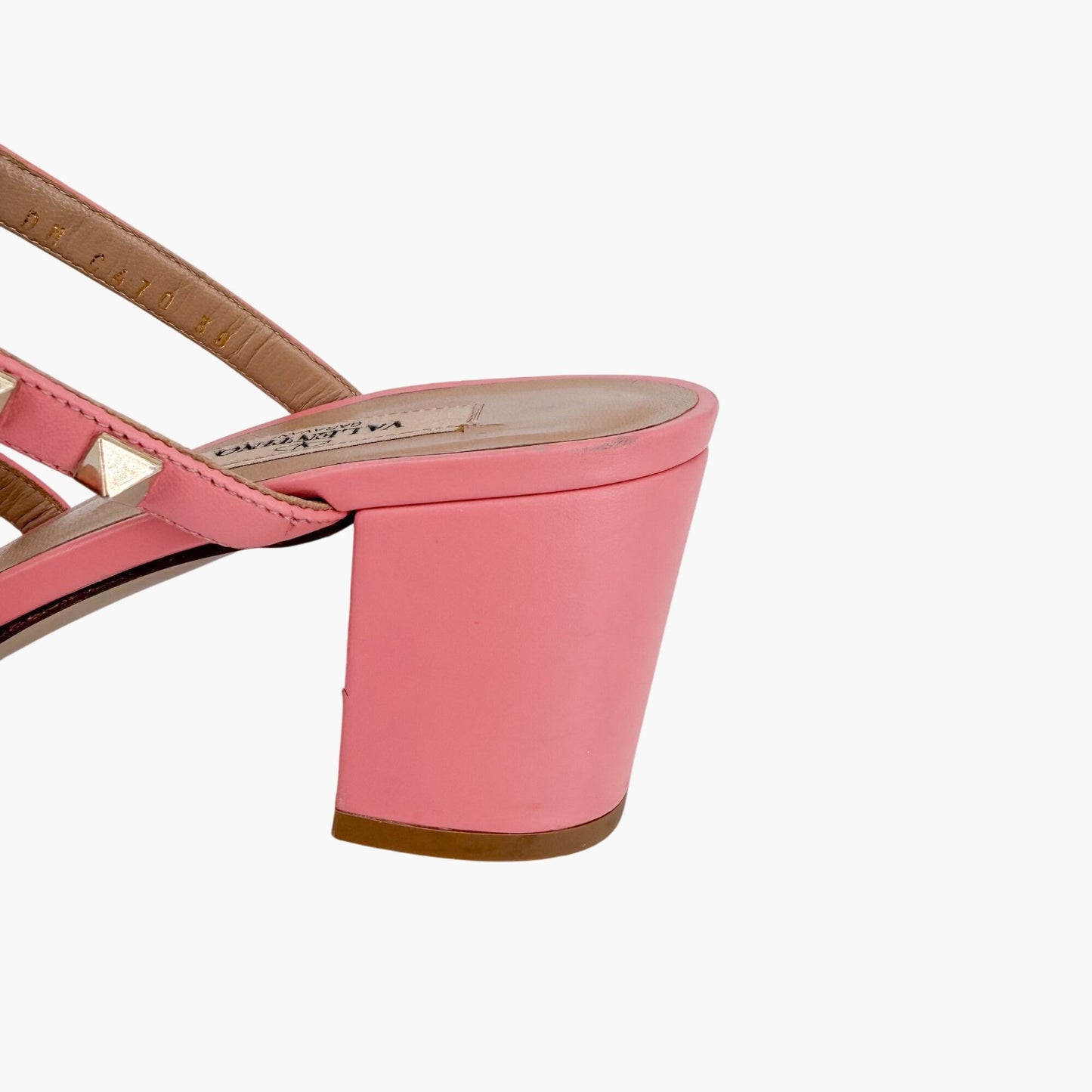 Valentino Rockstud Cage Mule Sandals Pink Size 38
