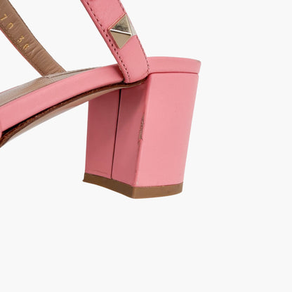 Valentino Rockstud Cage Mule Sandals Pink Size 38