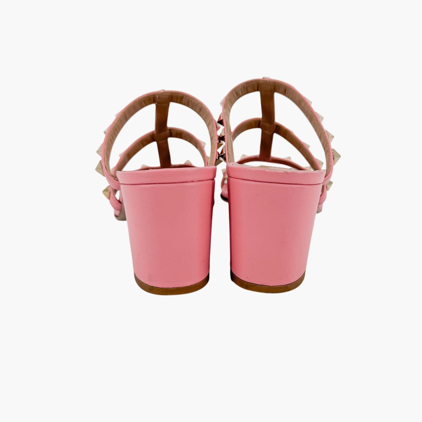 Valentino Rockstud Cage Mule Sandals Pink Size 38