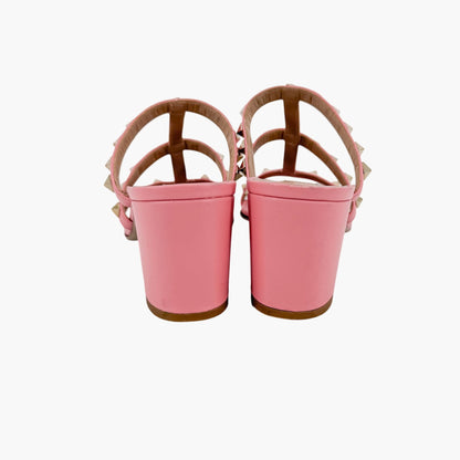 Valentino Rockstud Cage Mule Sandals Pink Size 38