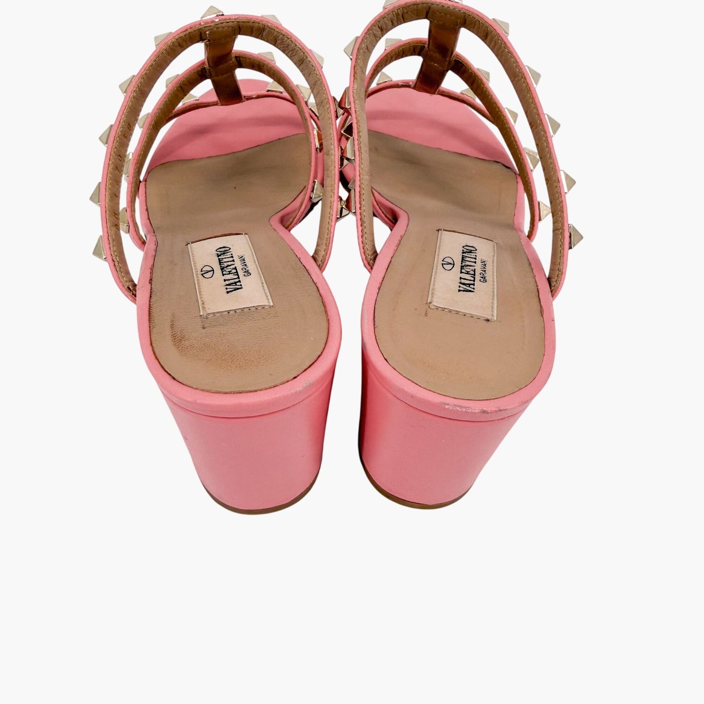 Valentino Rockstud Cage Mule Sandals Pink Size 38