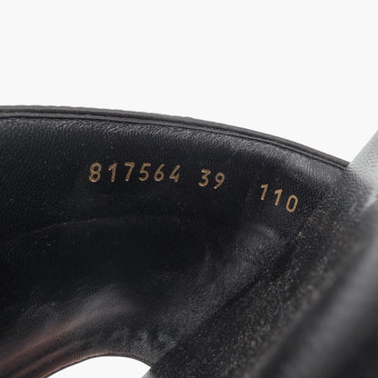 Gucci Jane Black & White Embroidered Slide Sandals Size 39