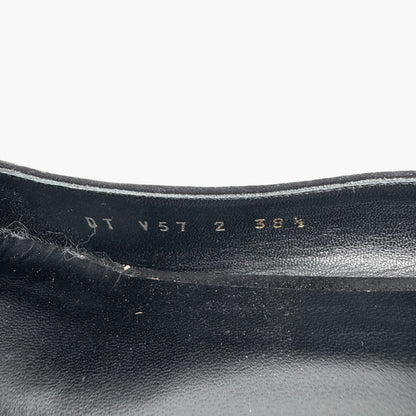 Valentino Garavani VLogo Block Heel Pumps Black Suede – Size 38.5