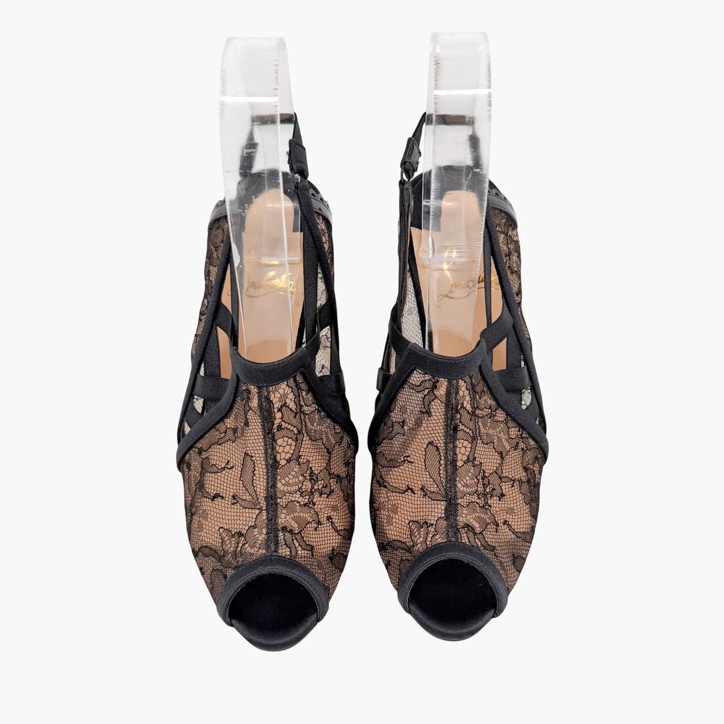 Christian Louboutin Guiptik Lace Slingback Pumps Size 40