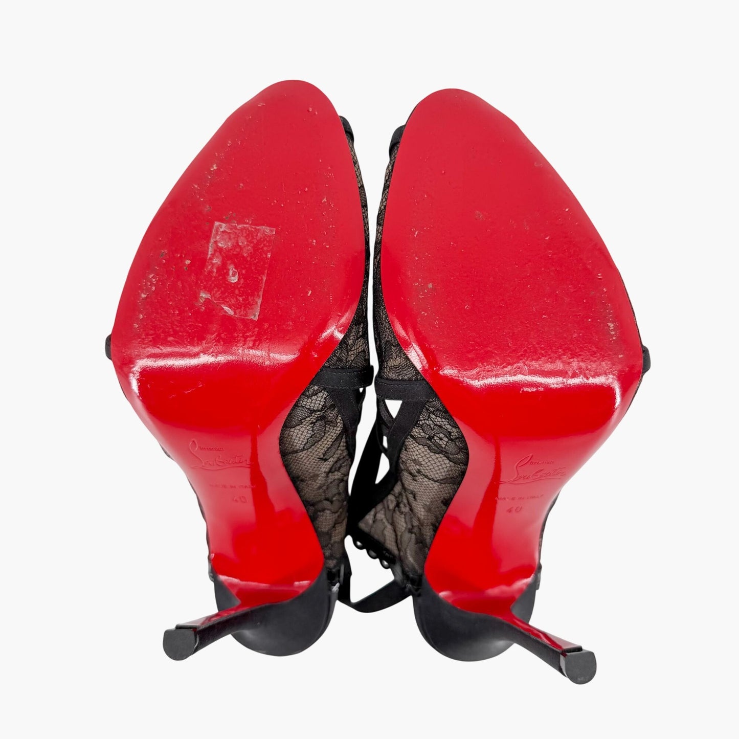 Christian Louboutin Guiptik Lace Slingback Pumps Size 40