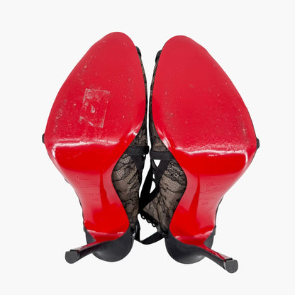 Christian Louboutin Guiptik Lace Slingback Pumps Size 40