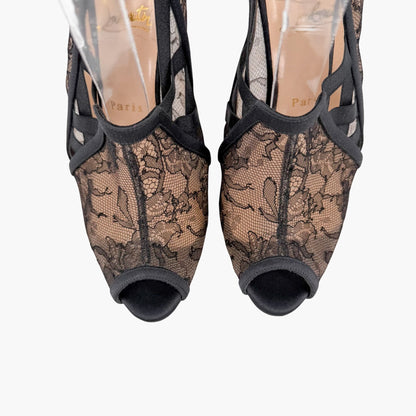 Christian Louboutin Guiptik Lace Slingback Pumps Size 40