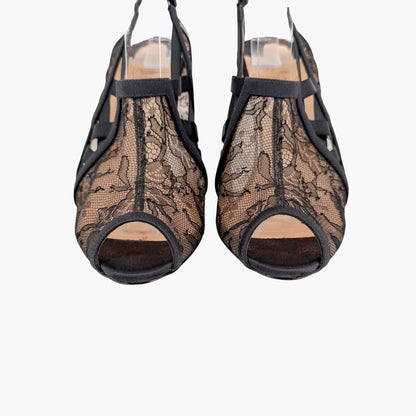 Christian Louboutin Guiptik Lace Slingback Pumps Size 40