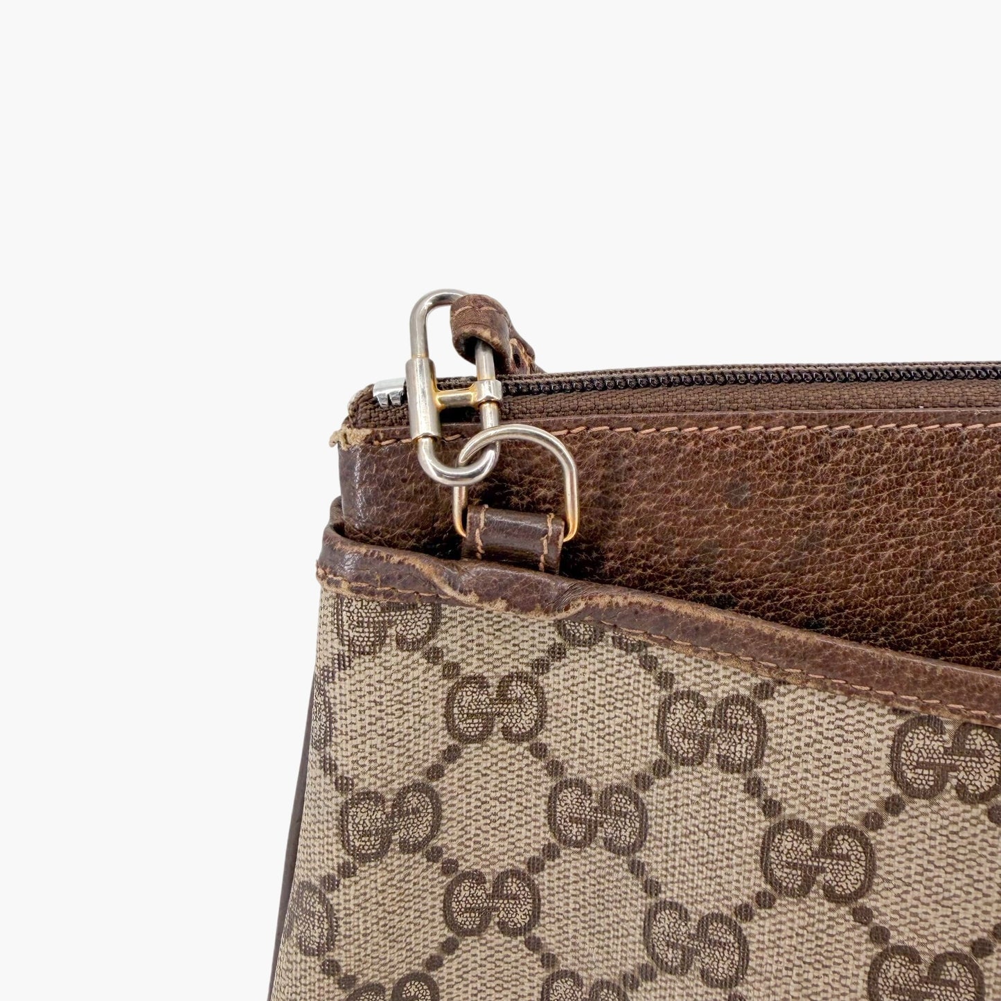 Gucci Sherry Web Stripe Shoulder Bag Beige GG Canvas