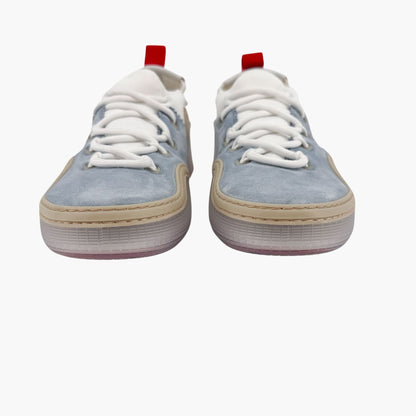 Christian Louboutin Arpoador Sneakers in Light Blue Suede with Red Soles – Size 39.5