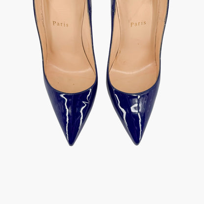 Christian Louboutin So Kate 120 Patent Leather Pumps in Encre Blue – Size 38